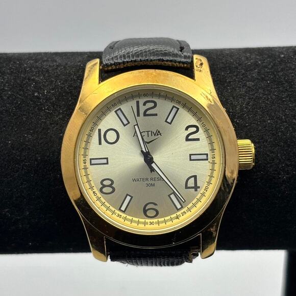 Gold black mens watch - Picture 1 of 4